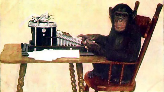 Monkey with typewriter
