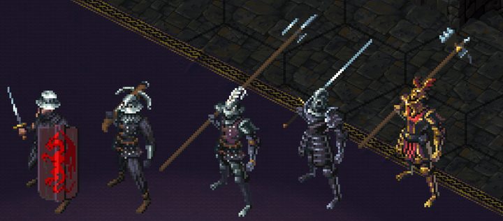 Armour sprite variations, enlarged three times